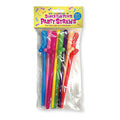 CANNUCCE DIVERTENTI SUPER FUN PENIS MULTICOLOR PENIS STRAWS 8 PACK