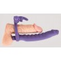 Fallo anale vibrante indossabile strap oncon anello fallico vibrante DOUBLE DELIGHT