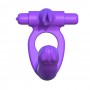 Fallo anale vibrante indossabile strap oncon anello fallico vibrante DOUBLE DELIGHT