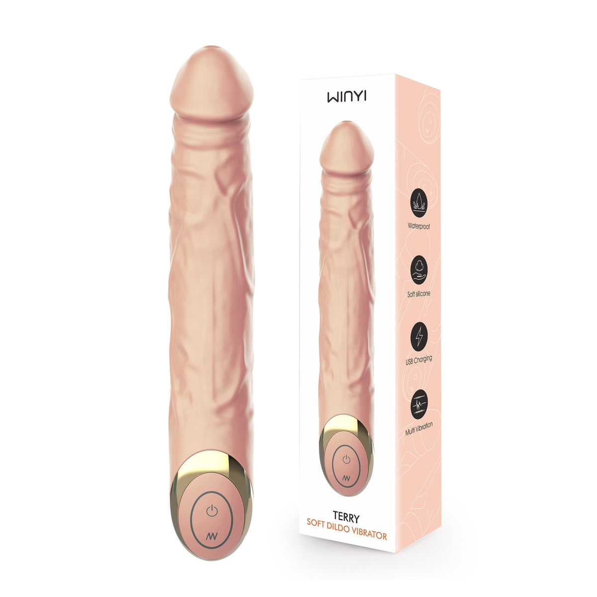 Winyi - Vibratore Realistico Soft Touch- Terry