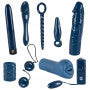 Kit sex toys vibratore fallo realistico vaginale anale masturbatore maschile set Midnight Blue