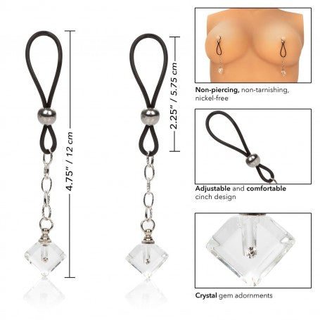 Nippelklemmen-Stimulator-Fetisch-Set, sexy Bondage-Set, Diamant